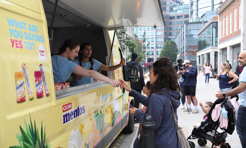 Product sampling team Branded Van